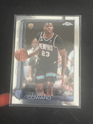 Cedric Coward RC Topps Chrome basketball card