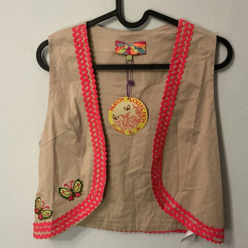 Boho vest XS new, beige