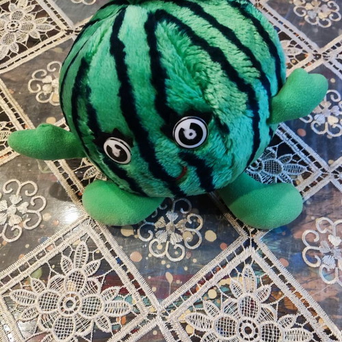 Vintage plush watermelon toy