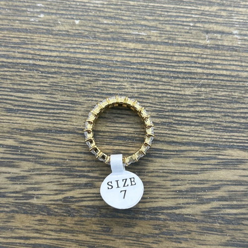 Sire rhinestone ring gold steel new