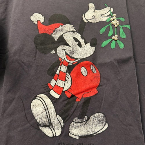 H&M Disney Mickey Mouse Christmas T-shirt Small like new, grey