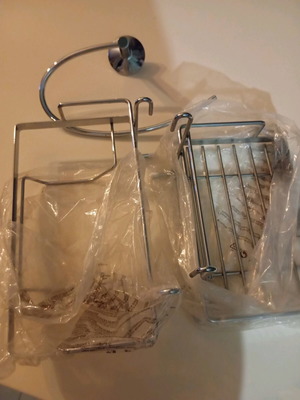 Bathroom accessories inox new, 3 pieces