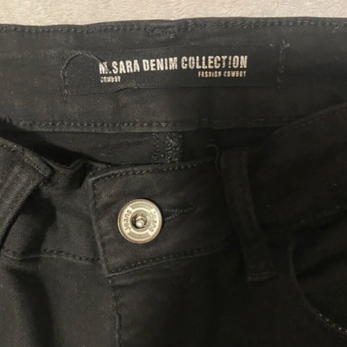Denim black elastic skinny jeans size S like new