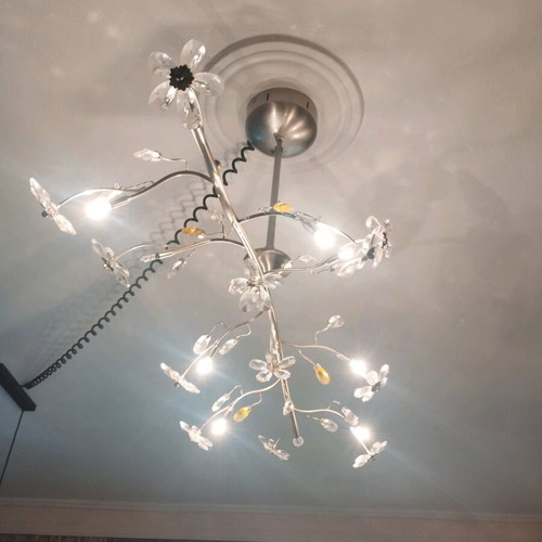 Svarofski ceiling light like new