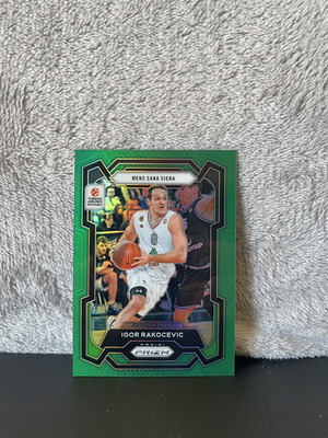 2023-24 Panini Prizm Euroleague Igor Rakocevic Green Prizm card like new