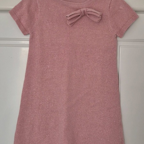 Metallic pink short-sleeve dress H&M like new