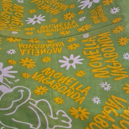 Women's beach pareo in green and yellow
