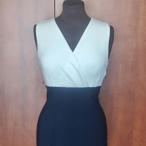 Pencil dress Vesper like new, two-tone midi