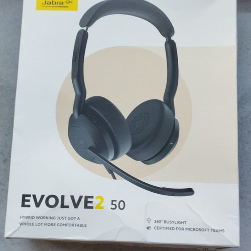 Jabra Evolve2 50 Wired USB-C Headset with USB-A Adapter