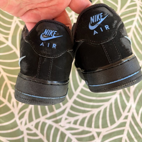 Nike Air Force 1 '07 low-top sneakers size 42 used black with blue details