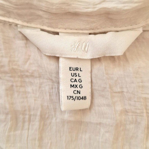 H&M Short Sleeve Shirt like new, beige, size L