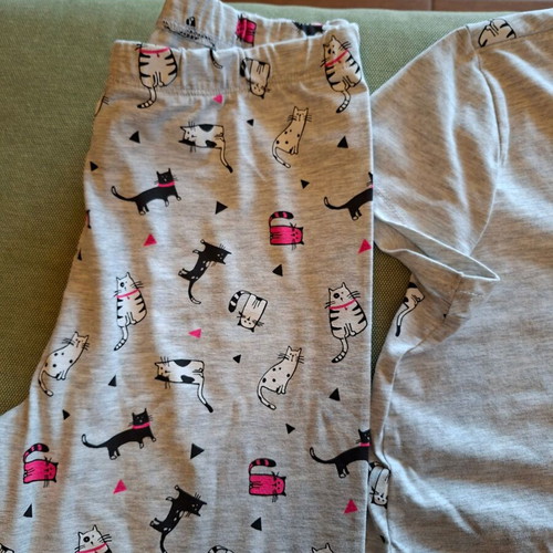 Children's pajamas set with cats Lc Waikiki new, grey-pink