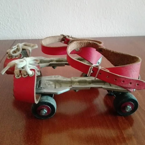 Vintage Germina Adjustable Roller Skates leather and steel used
