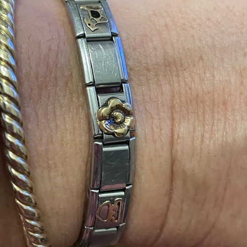 Re Florence bracelet used, steel with 18k gold details