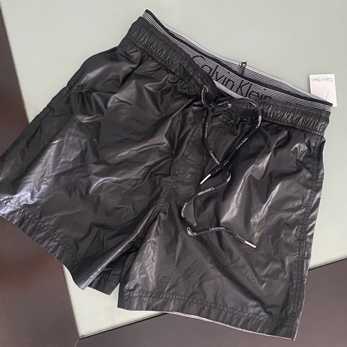 Calvin Klein Small men's swim shorts black with silver and double waistband new