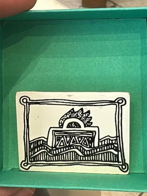 Alexis Akrithakis Brooch 'Valitsa' Screen Print on Aluminum, New