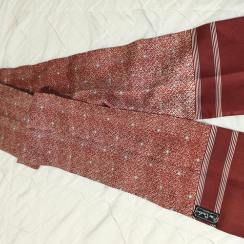 Pierre Cardin Paris vintage ανδρικό μεταξωτό κασκόλ, βαθύ μπορντό