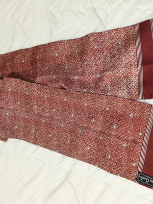 Pierre Cardin Paris vintage ανδρικό μεταξωτό κασκόλ, βαθύ μπορντό