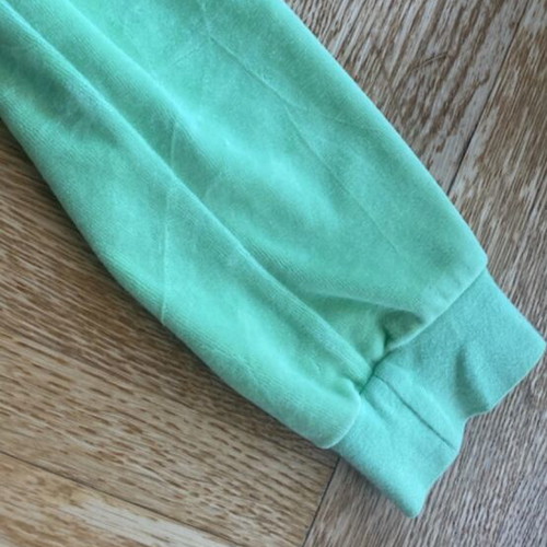 SugarFree velour hooded jacket, green, size S