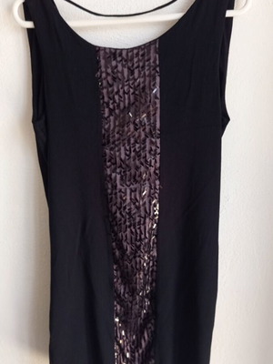 Iso black evening dress with sequins and impressive back new