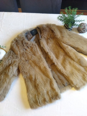 Zara fur like new, beige, size M