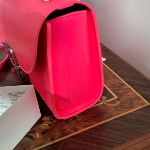 MSGM shoulder bag new, fuchsia with flap and push-clasp