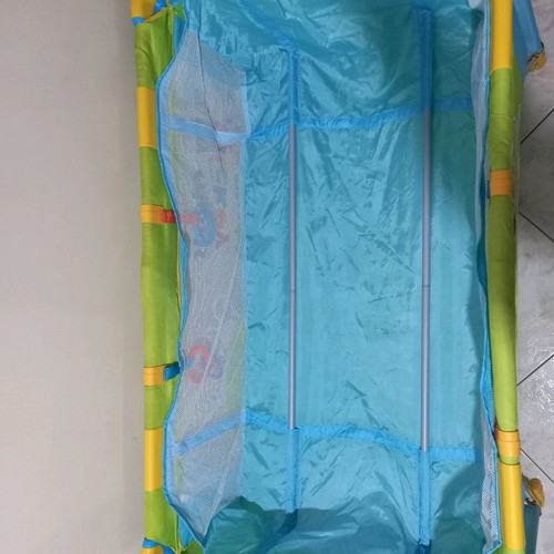 Grecostrom 2-Level Playpen used with mosquito net