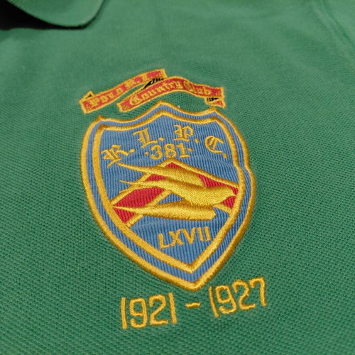 Polo Ralph Lauren Vintage Shirt Country Club 1921 - 1927 size 2XL used, green and yellow