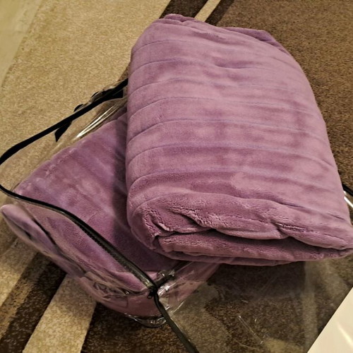Spanish-style blanket like new, purple 1.60×2.30