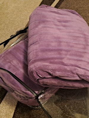 Spanish-style blanket like new, purple 1.60×2.30
