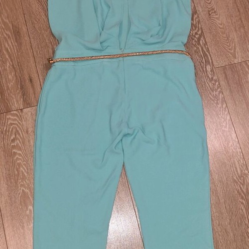 Mischalis Atelier one-piece jumpsuit like new, mint with gold belt, XXXL
