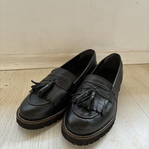 ASOS fringed loafers size 40-41, black