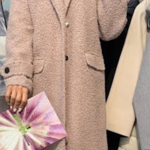 Teddy fur coat new light rotten apple color in M, L, XL