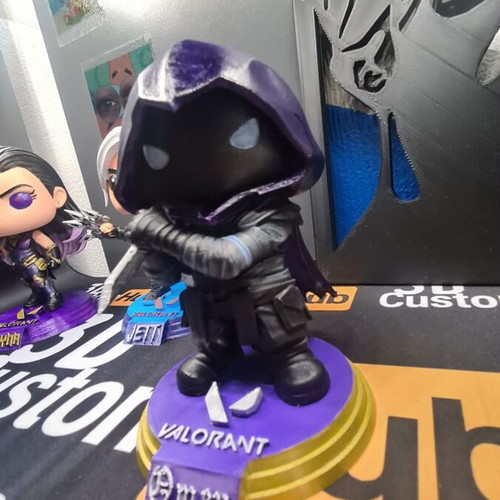 Valorant Chibi Pops used, 3-piece 3D printed set