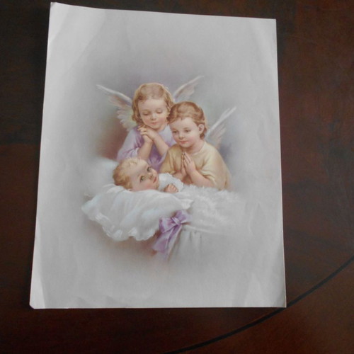 Children's lithographs used, pack of 4, size 25x20cm