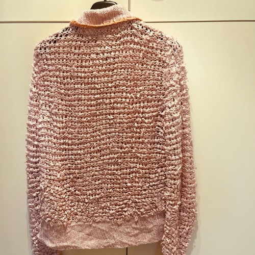 Vintage Roxy women's cardigan L used, pink with orange details