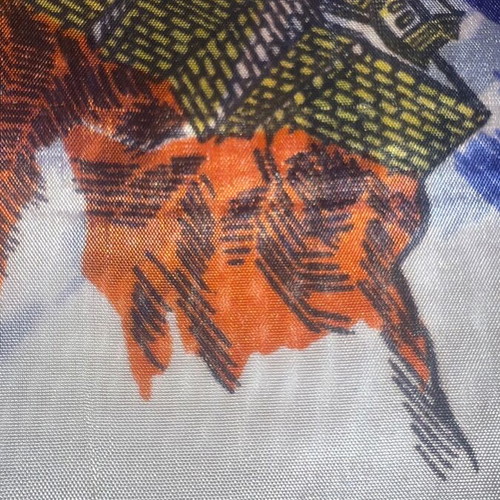 Silk Scarf Parthenon Acropolis like new, large vintage 1960s shawl