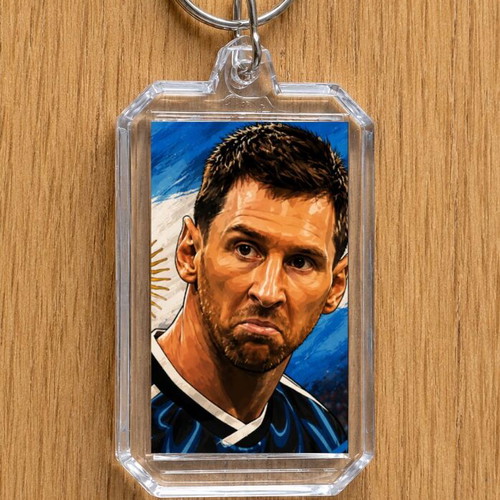 Acrylic keyring inspired by Lionel Messi 2026 World Cup