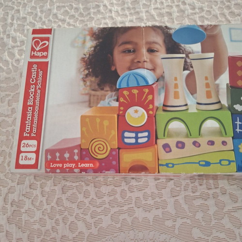 Hape wooden building blocks toy like new