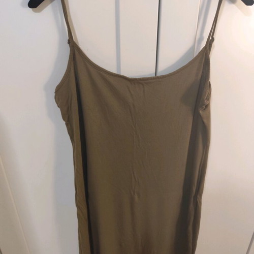 ALE Dress No L Khaki With Brown Patterns Like New