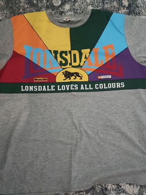 Lonsdale T shirt XL καινούργιο, γκρι πολύχρωμο