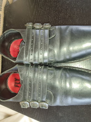 Fly London leather men's shoes size 43 used black casual