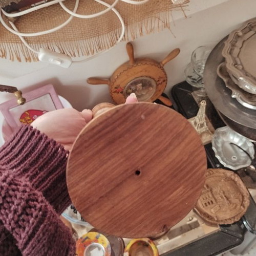 Handmade wooden candlestick like new