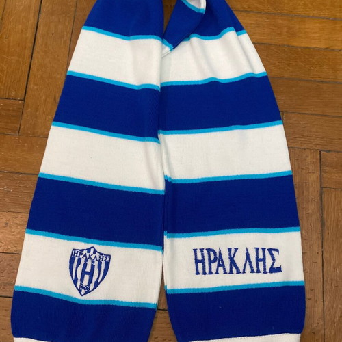 Iraklis Thessaloniki wool scarf used, classic