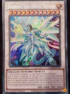 Yu-Gi-Oh! Stardust Sifr Divine Dragon κάρτα σαν καινούργιο από το σετ BLMM