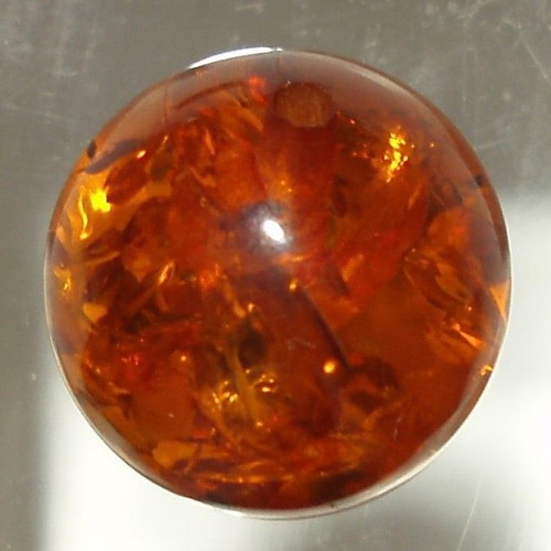 Authentic Baltic processed amber pierced 16.20mm 13.3ct
