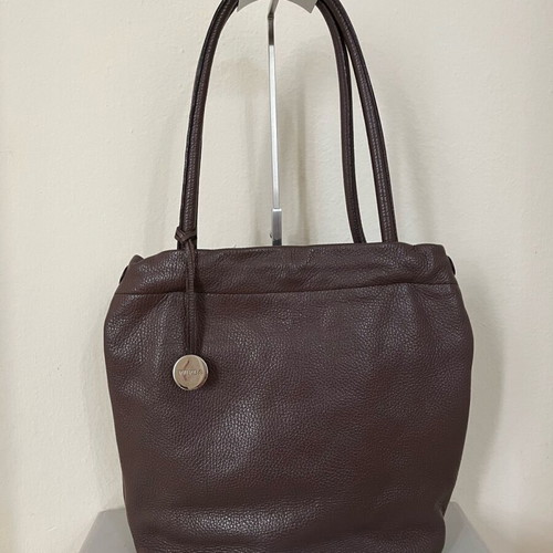 Furla shoulder bag leather brown and silver like new