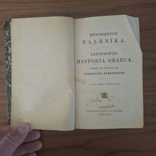 Xenophontos Hellinika rare used edition Teubner 1876