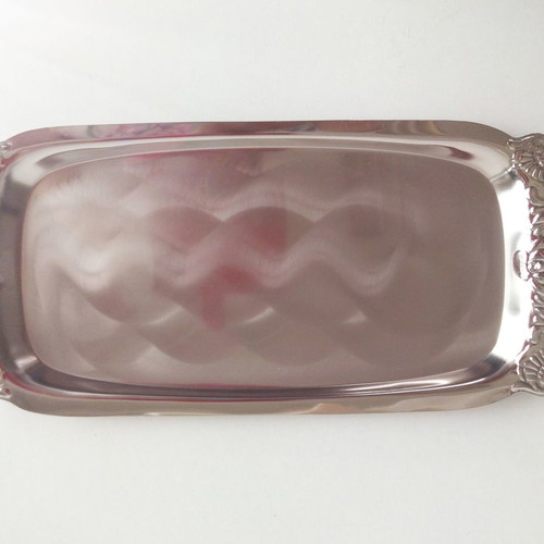 Silver-plated serving tray 1970 Japan new