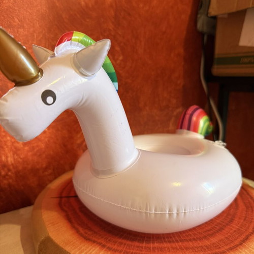 Inflatable Unicorn Cup Holder like new for Pool and Beach